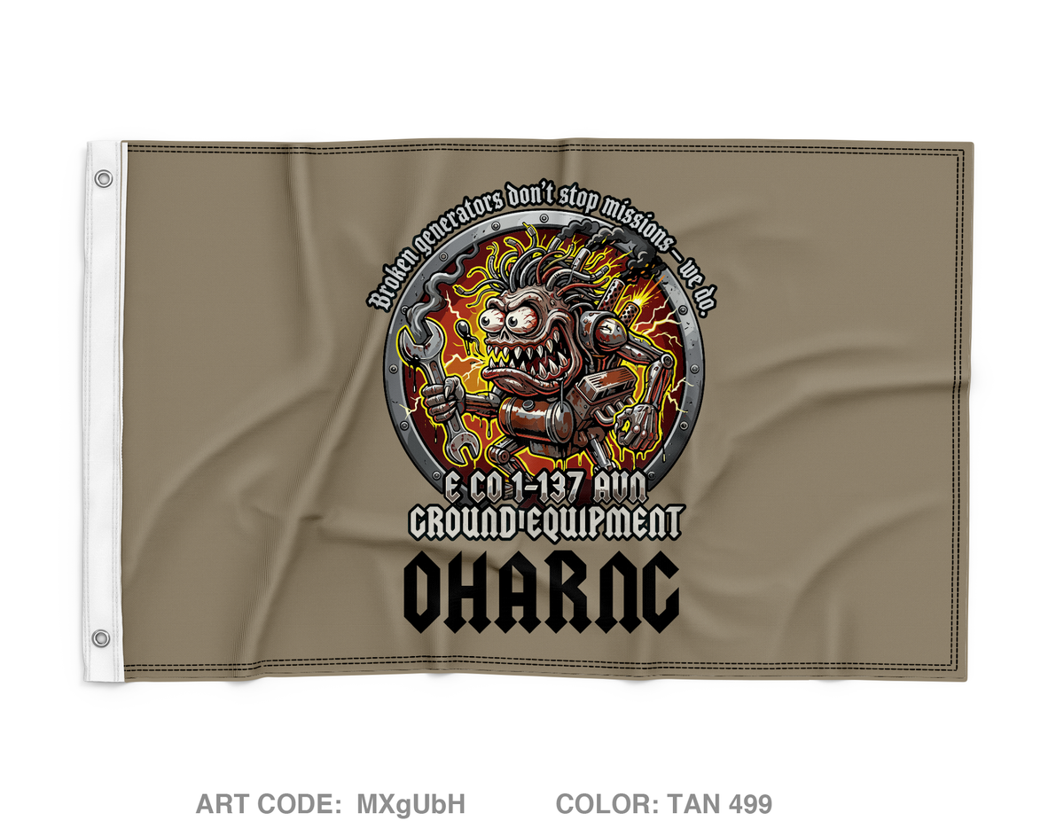 E Co. 1-137 AVN Maint. Platoon Wall Flag - MXgUbH