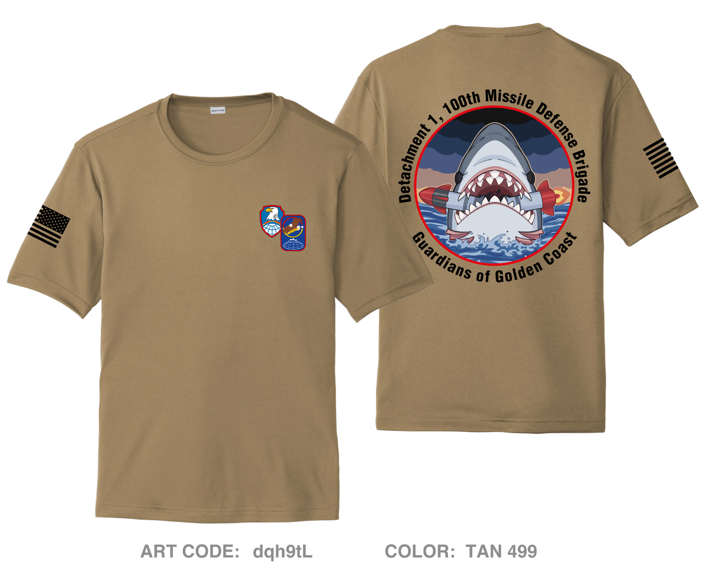 Detachment 1, 100th Missile Defense Brigade Hi-Tech Performance Unisex SS Tee - dqh9tL