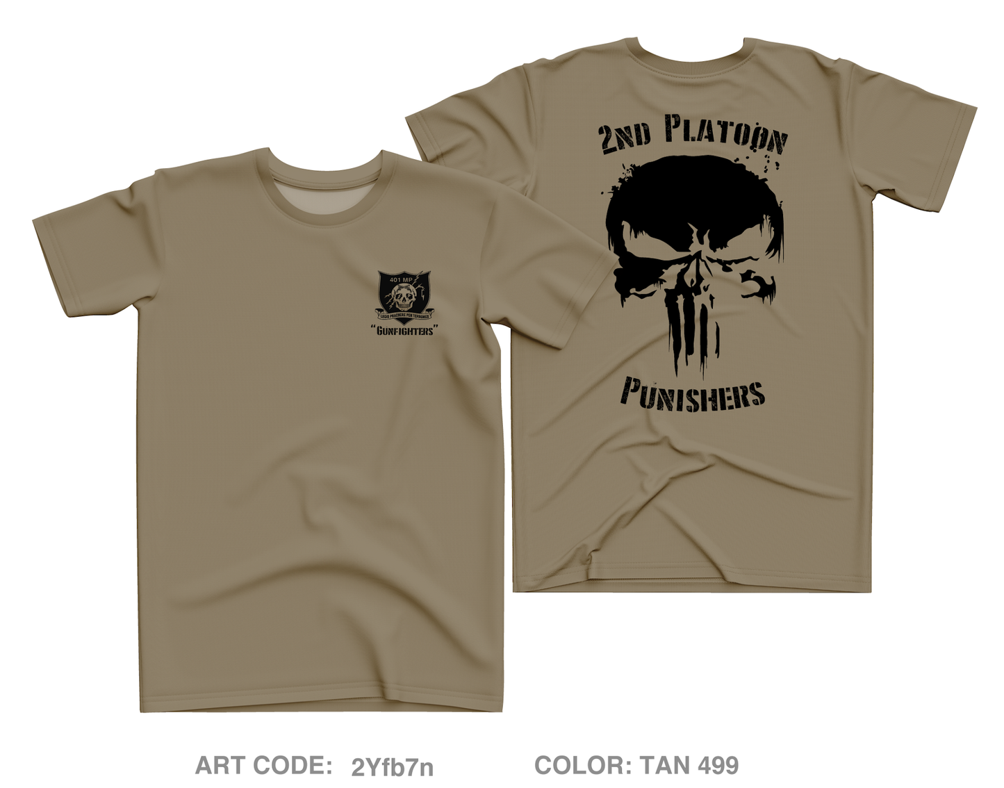 2nd Platoon Punishers Core Men's SS Performance Tee - 2Yfb7n