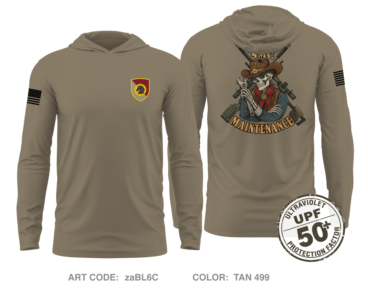223rd Support Maintenance Company Core Men's UPF 50+ Hooded Performance LS Tee - zaBL6C