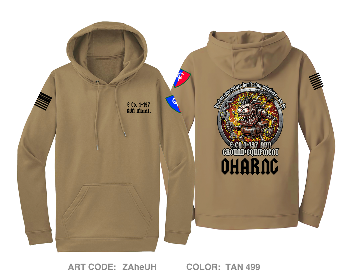 E Co. 1-137 AVN Maint. Platoon Hi-Tech Performance Hoodie - ZAheUH