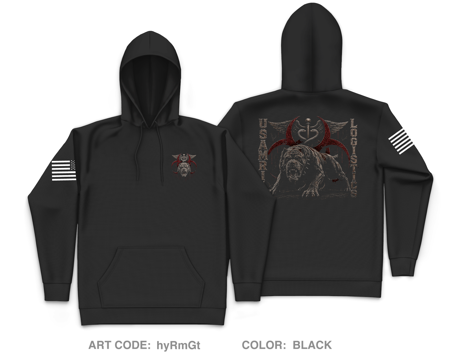 USAMRIID Logistics Core Men's Hooded Performance Sweatshirt - hyRmGt