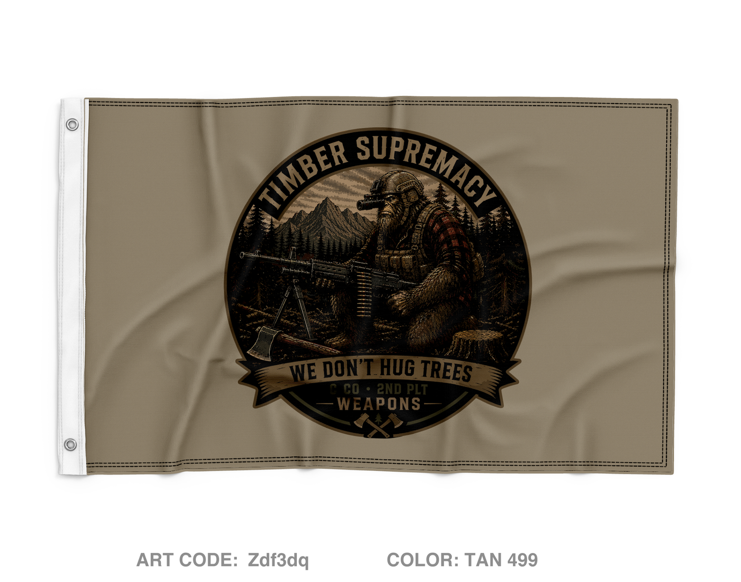 1-158 C co 2nd plt weapons Wall Flag - Zdf3dq