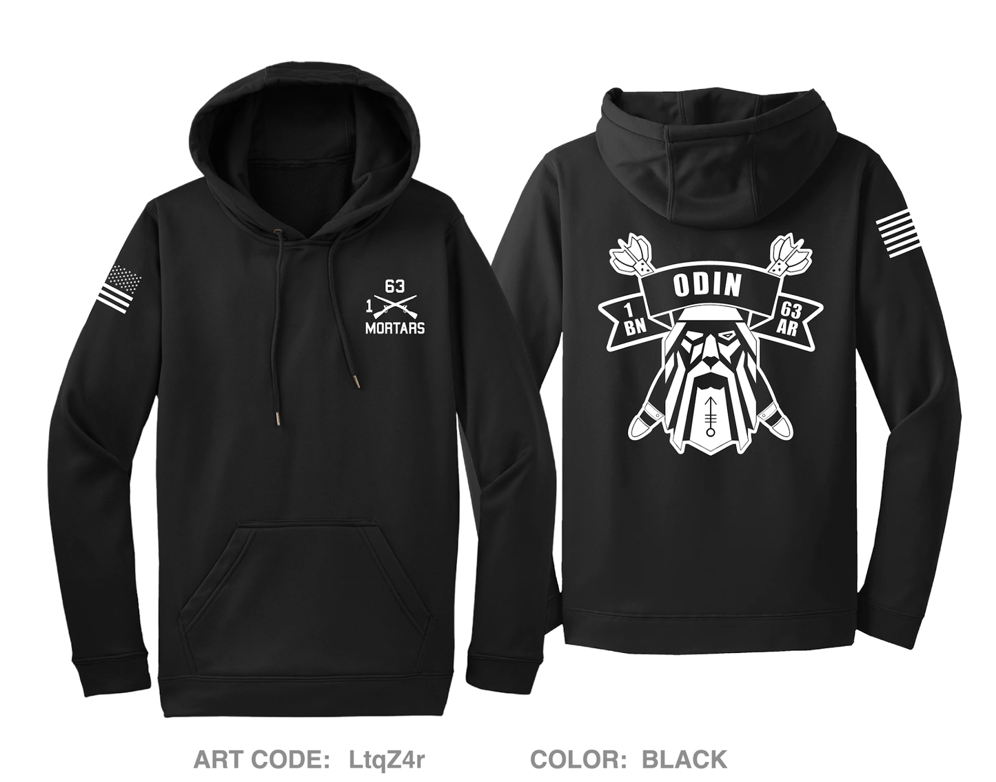 1-63AR Mortars Hi-Tech Performance Hoodie - LtqZ4r