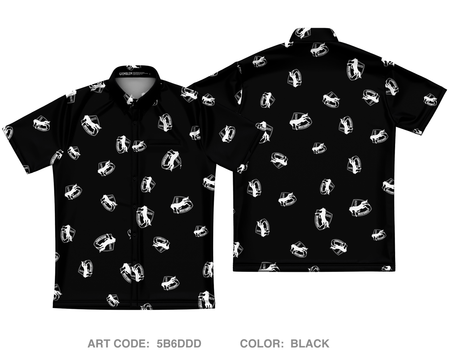 JMRC Mustang Team Core Men's SS Performance Party Shirt - 5B6DDD