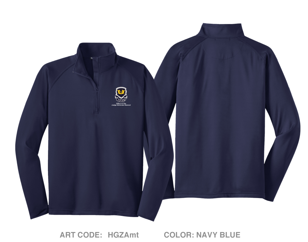 Office of The Judge Advocate General Hi-Tech Performance Quarter-Zip Fleece Jacket - HGZAmt