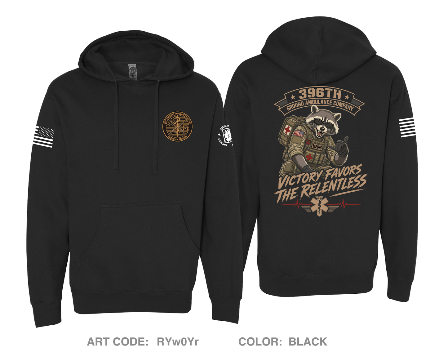 396th MCGA Comfort Unisex Hooded Sweatshirt - RYw0Yr