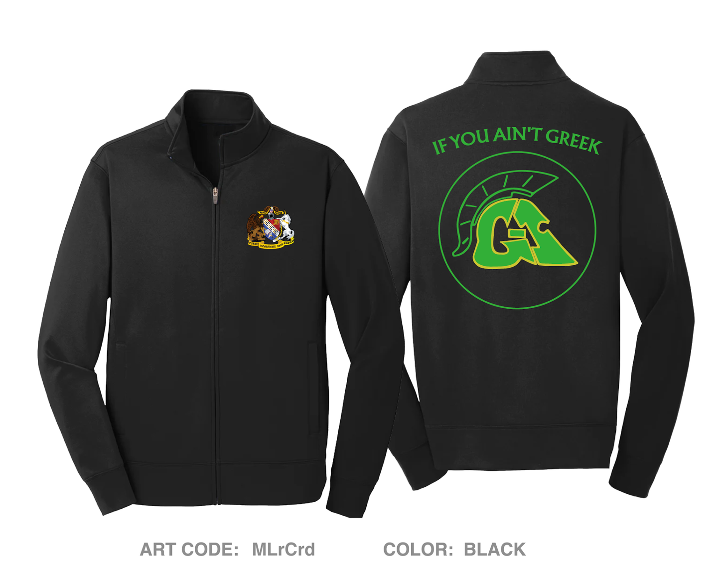 G1 Greeks Fundraising Collection Hi-Tech Performance Full-Zip Fleece Jacket - MLrCrd