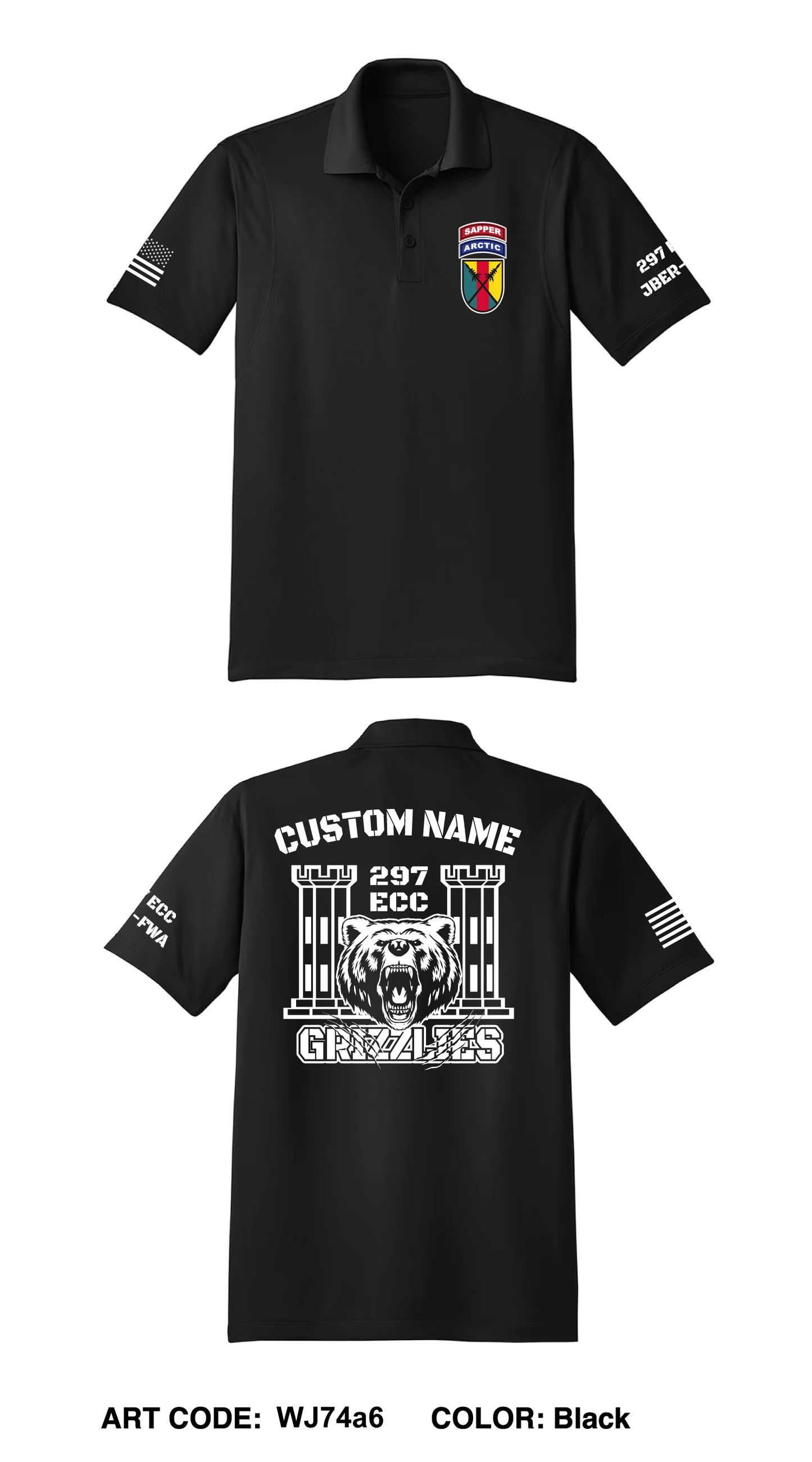 CUSTOM 297 ECC Core Men's SS Performance Polo - WJ74a6