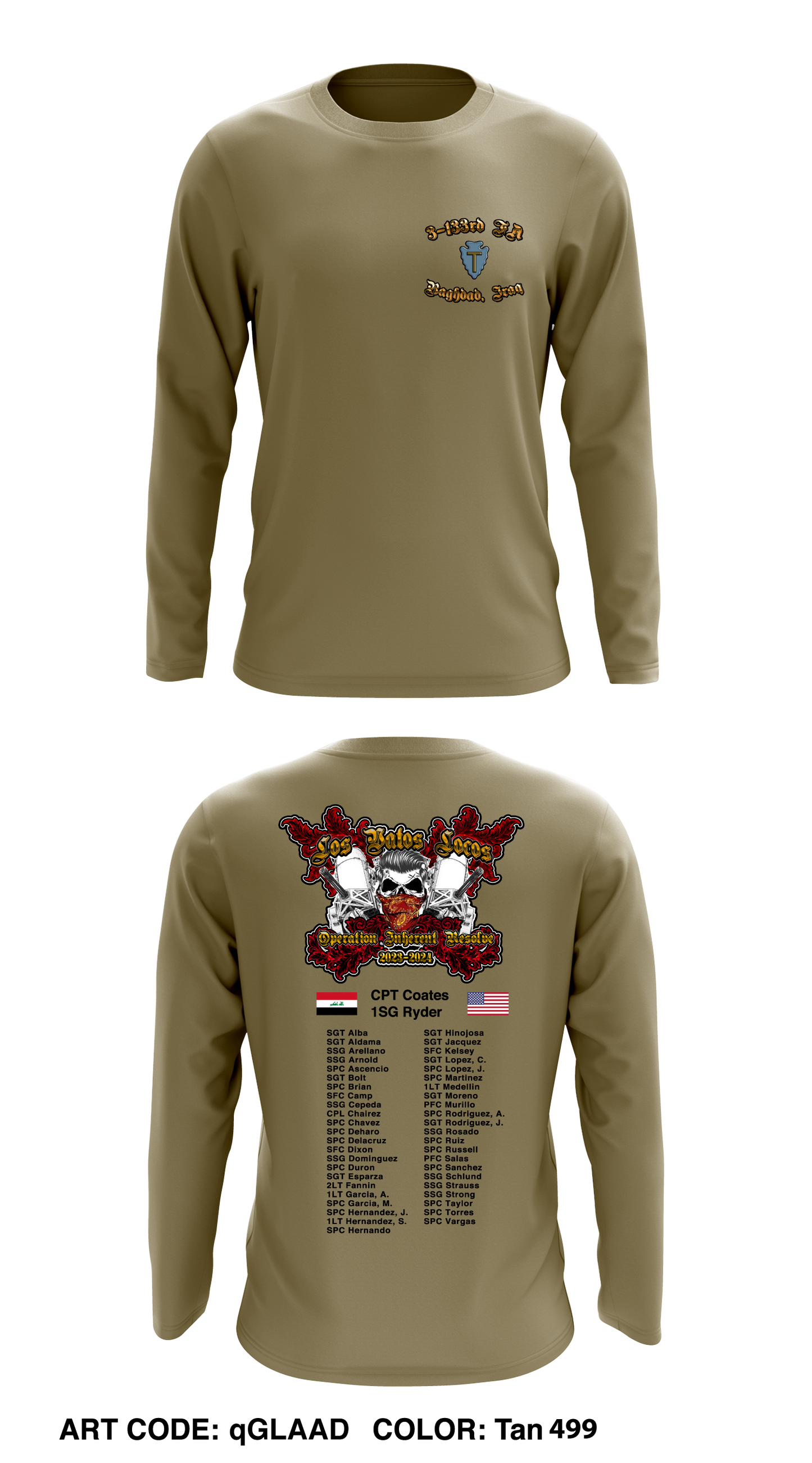 3-133 FA, C-RAM Mission Core Men's LS Performance Tee - qGLAAD