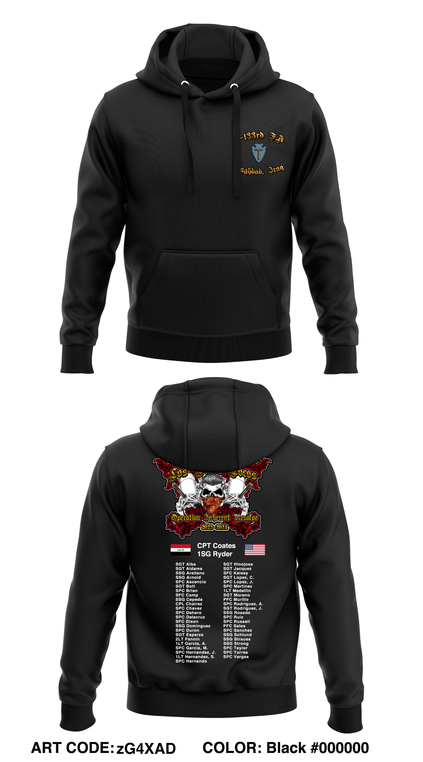 3-133 FA, C-RAM Mission Core Men's Hooded Performance Sweatshirt - zG4XAD