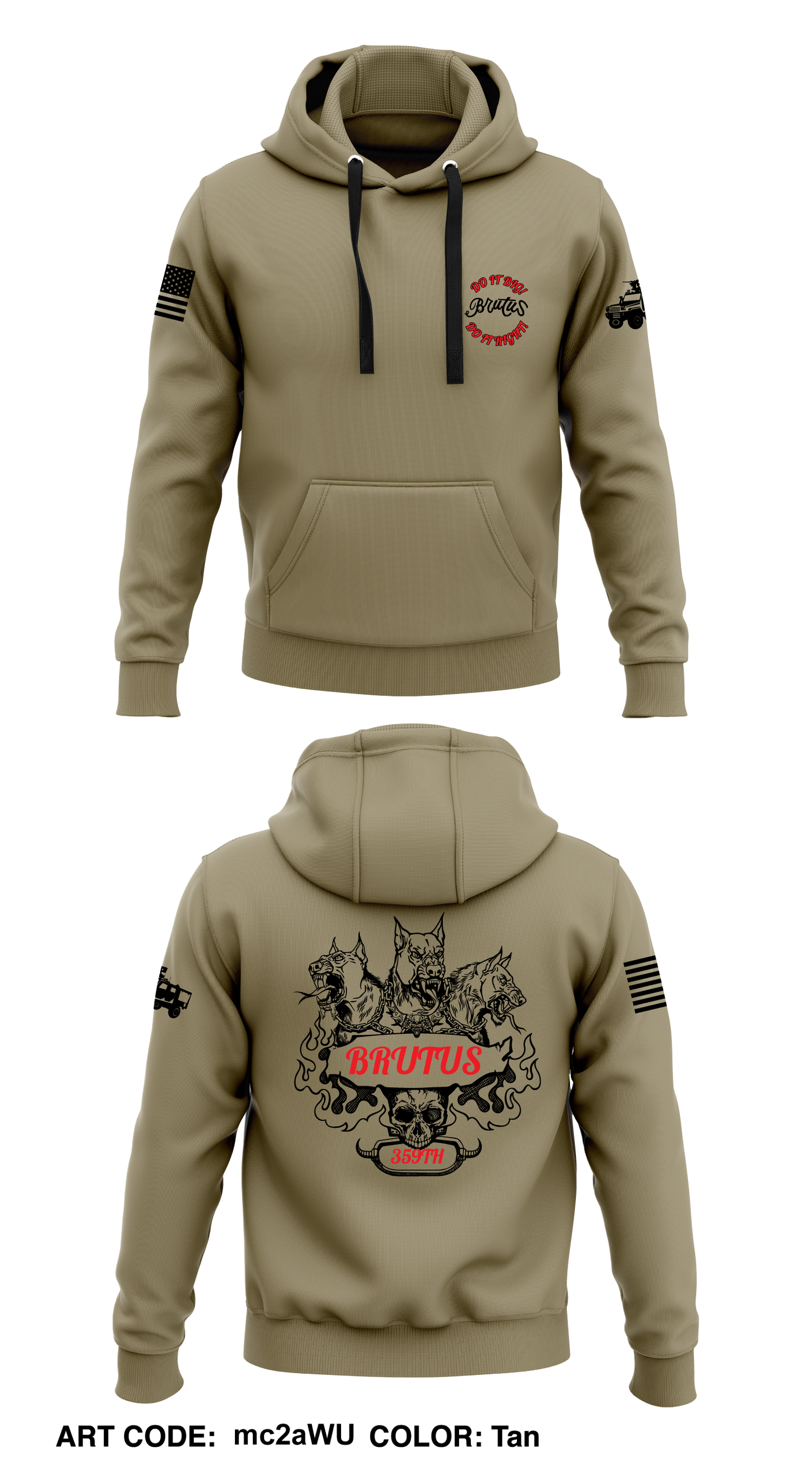 359th ICTC Core Men's Hooded Performance Sweatshirt - mc2aWU
