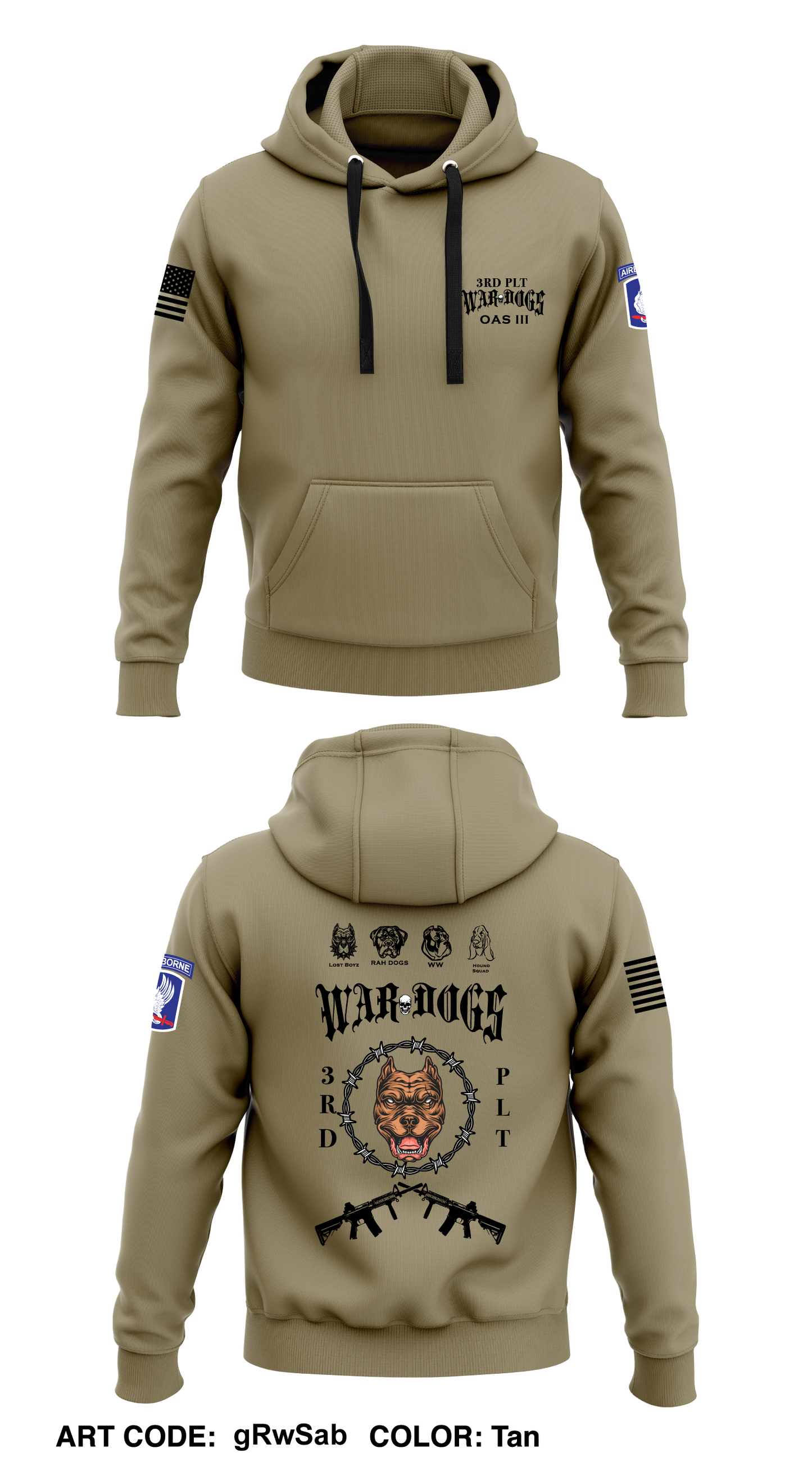 3PLT, A Co 54th BEB 173rd IBCT Core Men's Hooded Performance Sweatshirt - gRwSab