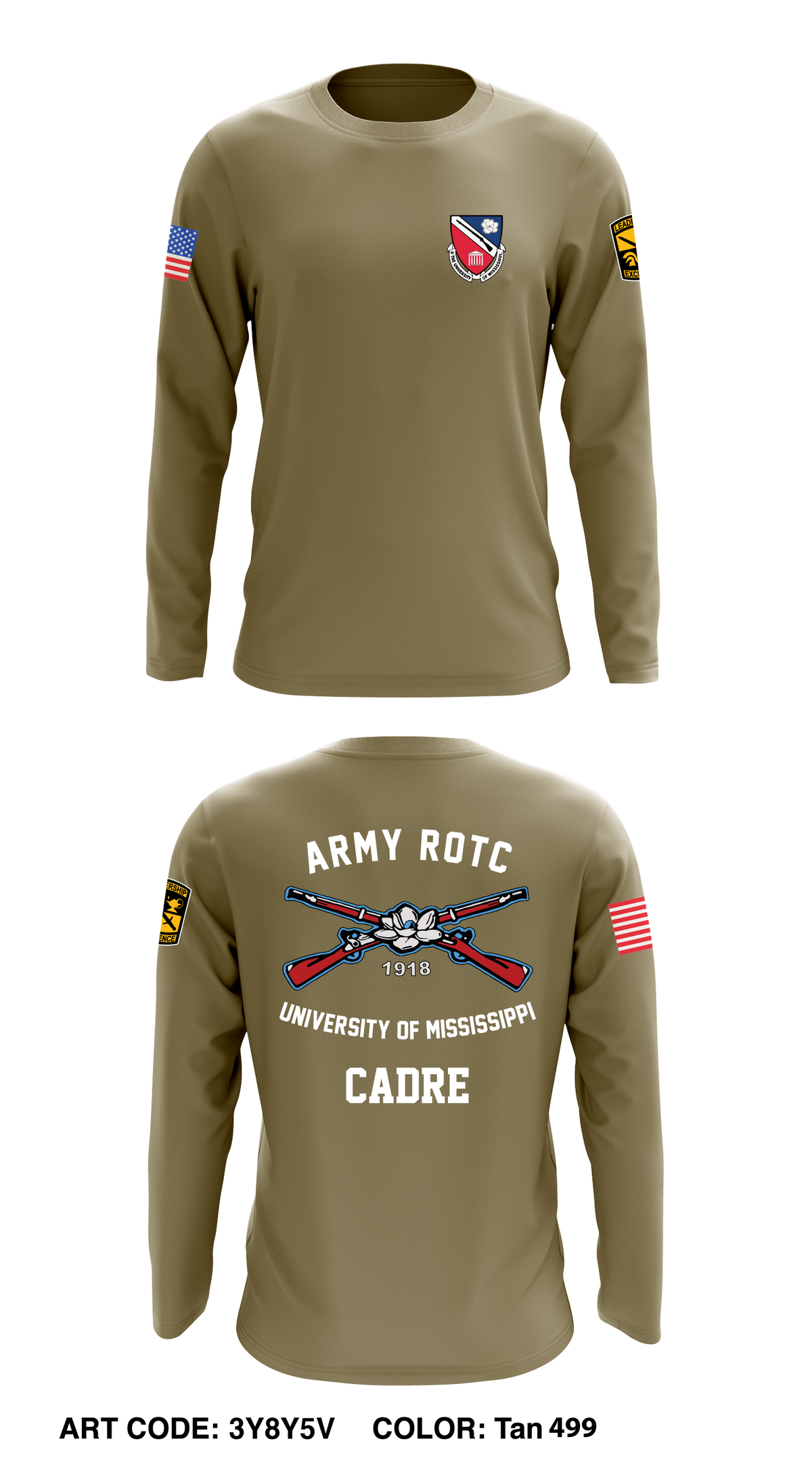 Ole Miss ROTC Core Men's LS Performance Tee