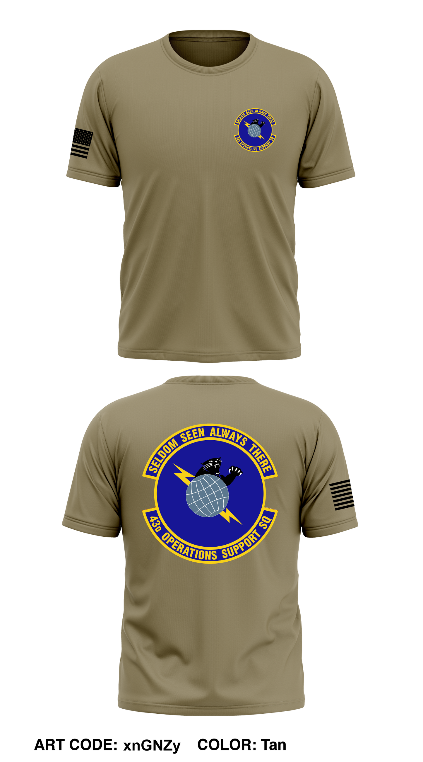 43rd Operations Support Squadron Core Men's SS Performance Tee - xnGNZy