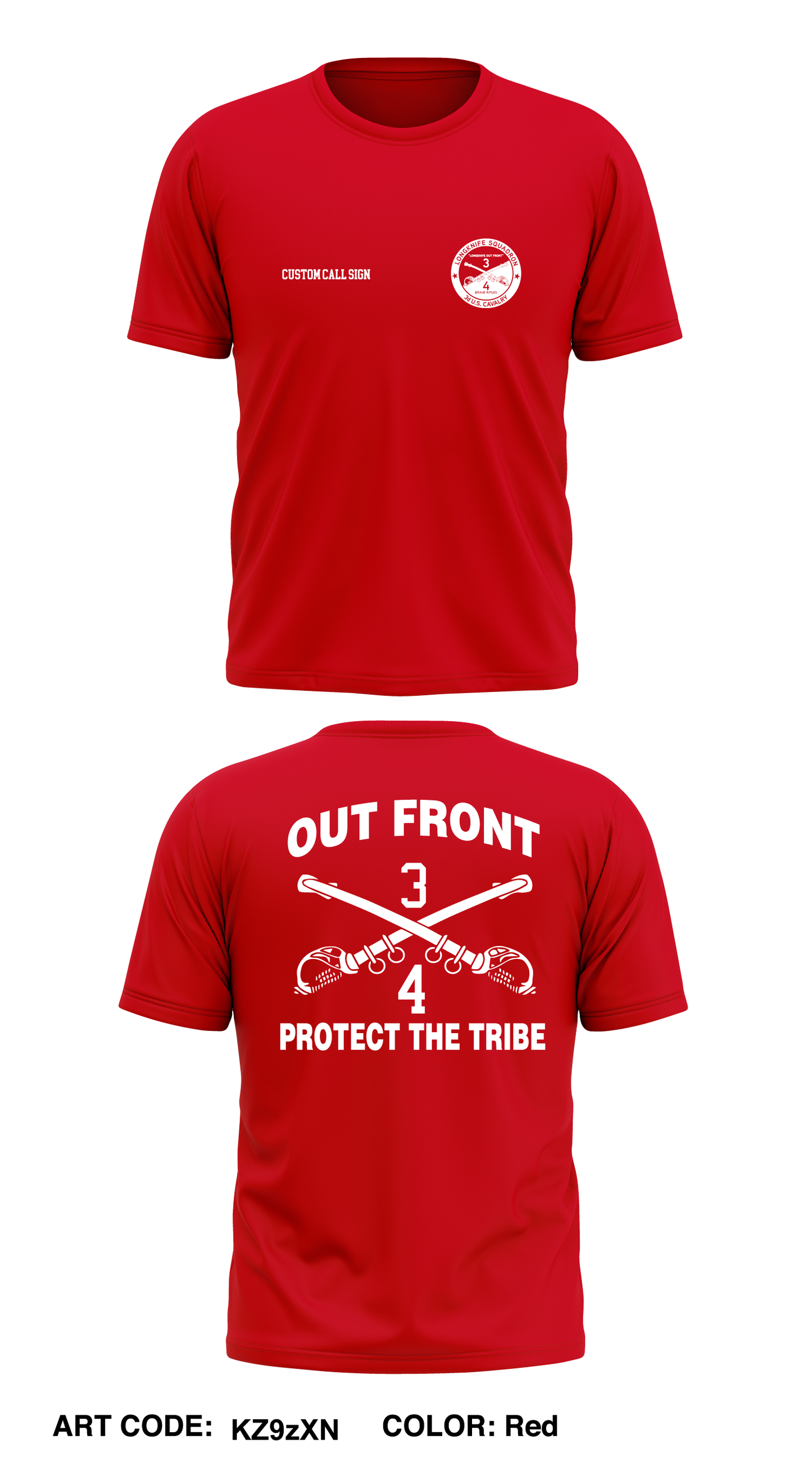 CUSTOM 4th Squadron 3d Cavalry Regiment Core Men's SS Performance Tee