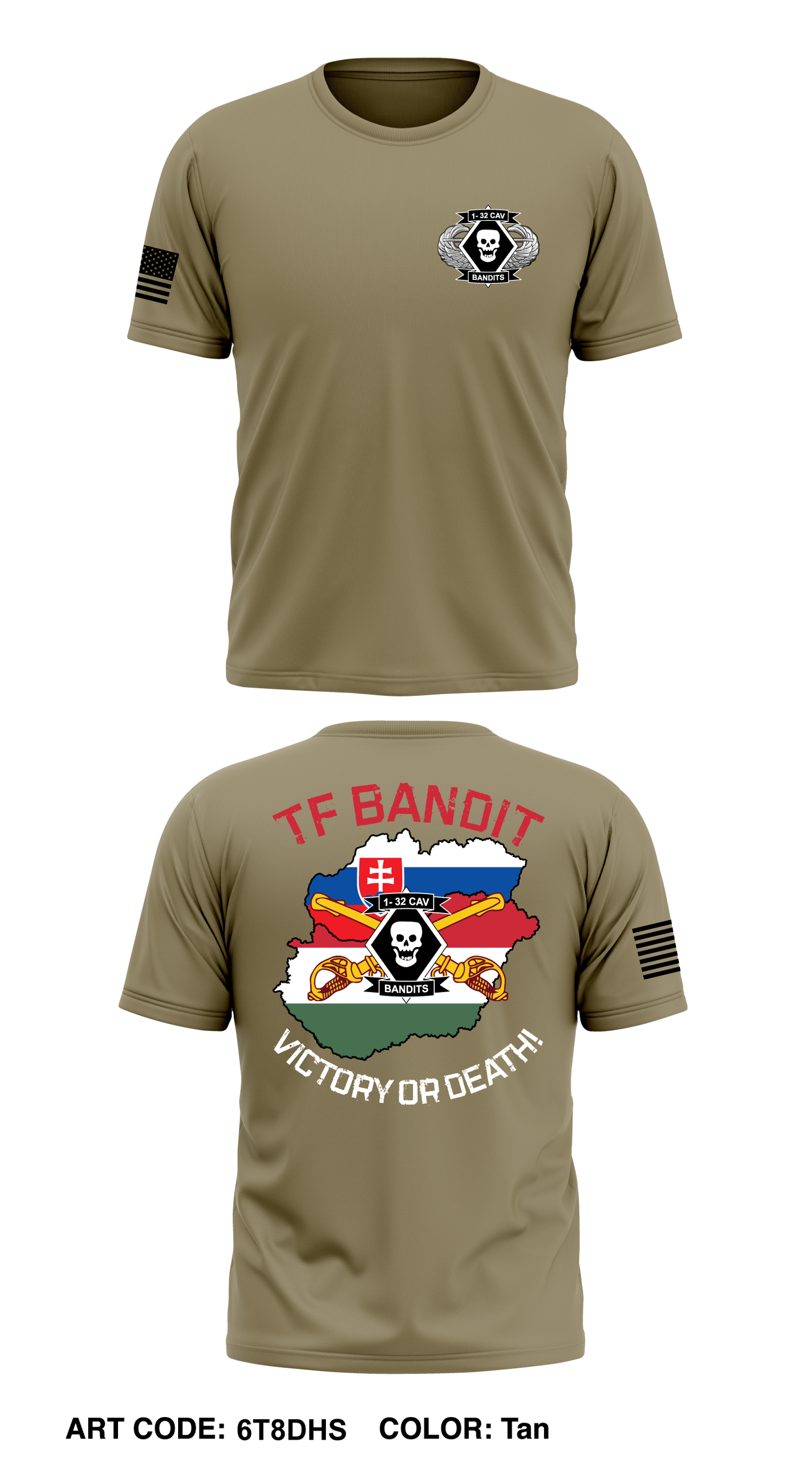1-32 Cavalry Regiment Core Men's SS Performance Tee - 6T8DHS