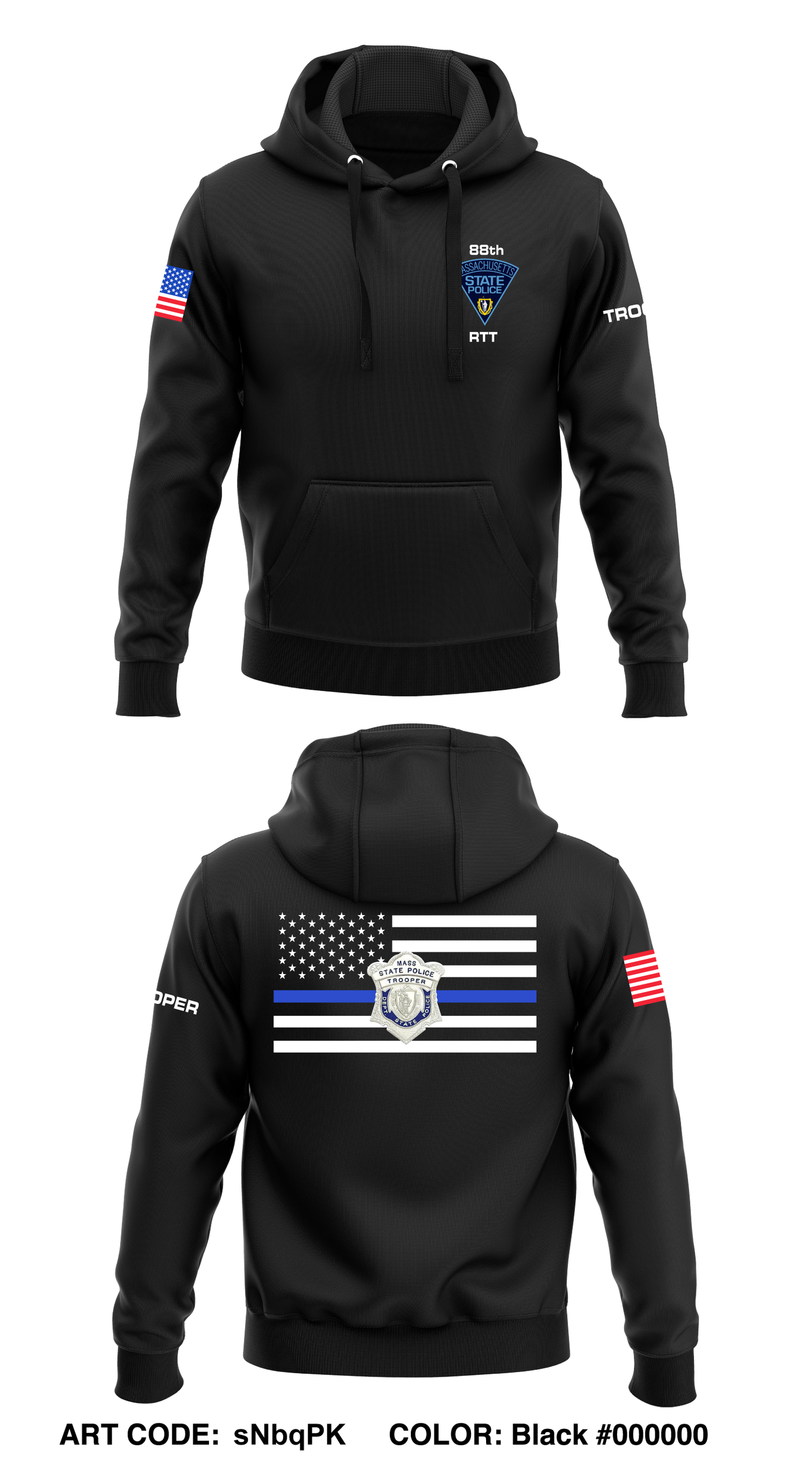 88TH RTT MSP Core Men's Hooded Performance Sweatshirt - sNbqPK