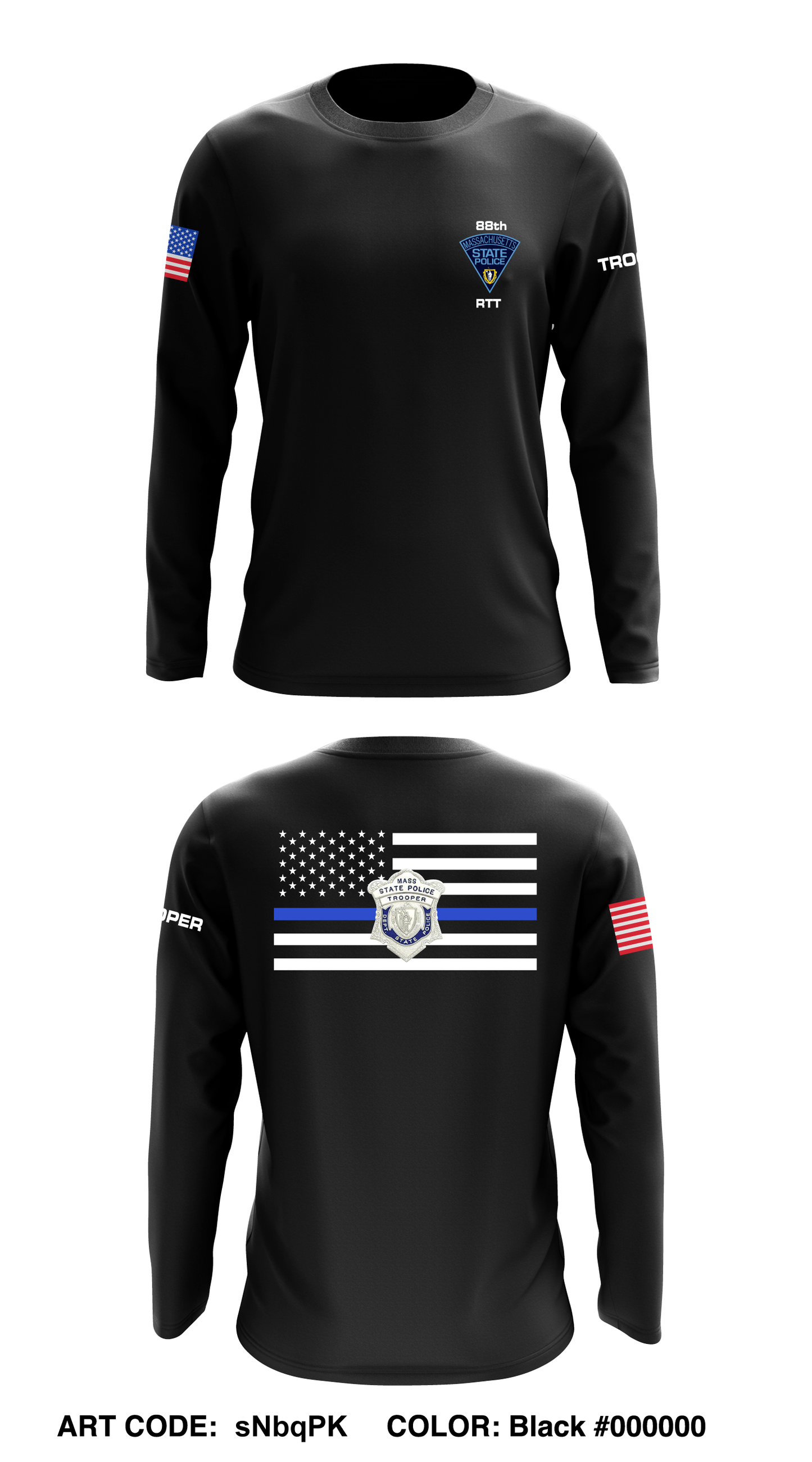 88TH RTT MSP Core Men's LS Performance Tee - sNbqPK