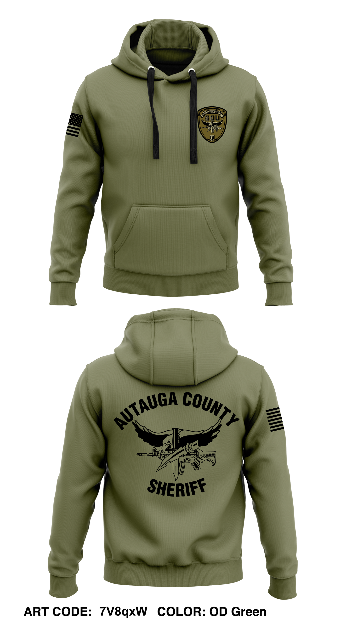 ACSO SOU Team Core Men's Hooded Performance Sweatshirt - 7V8qxW
