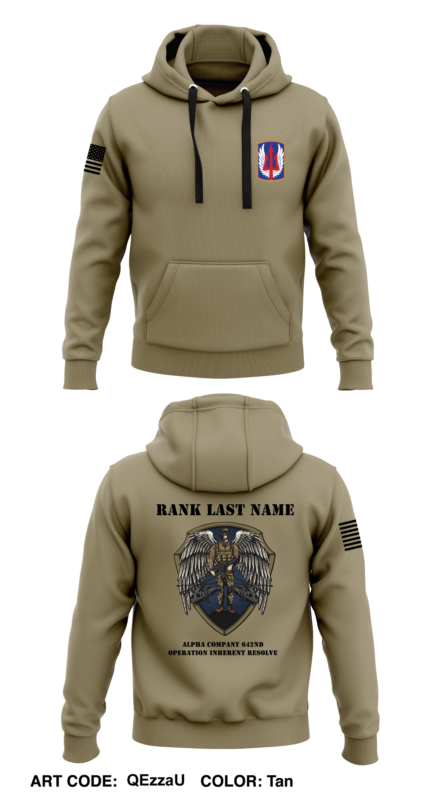 CUSTOM A Co 642D ASB Core Men's Hooded Performance Sweatshirt - QEzzaU