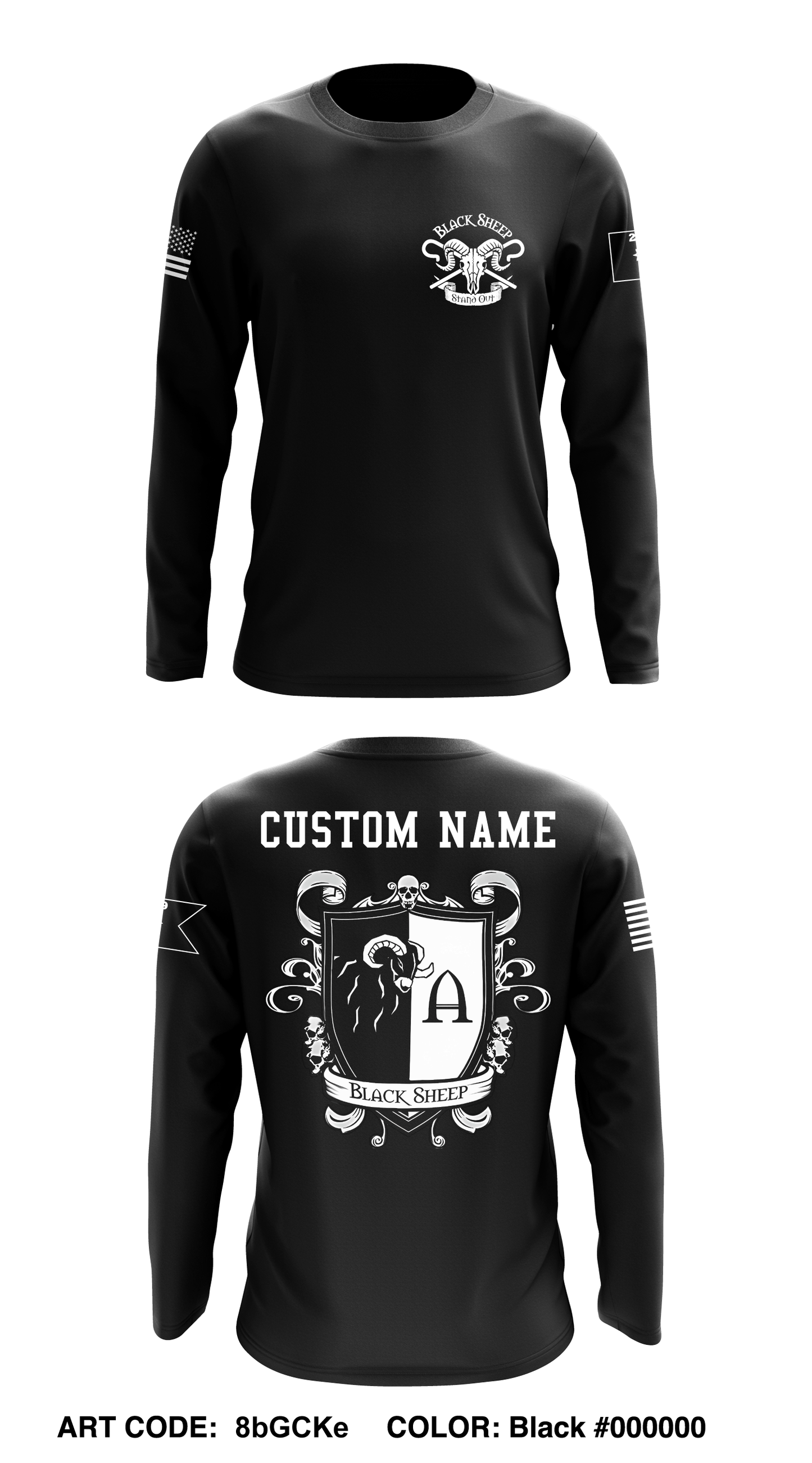 CUSTOM A Co, 229th MI BN Core Men's LS Performance Tee - 8bGCKe