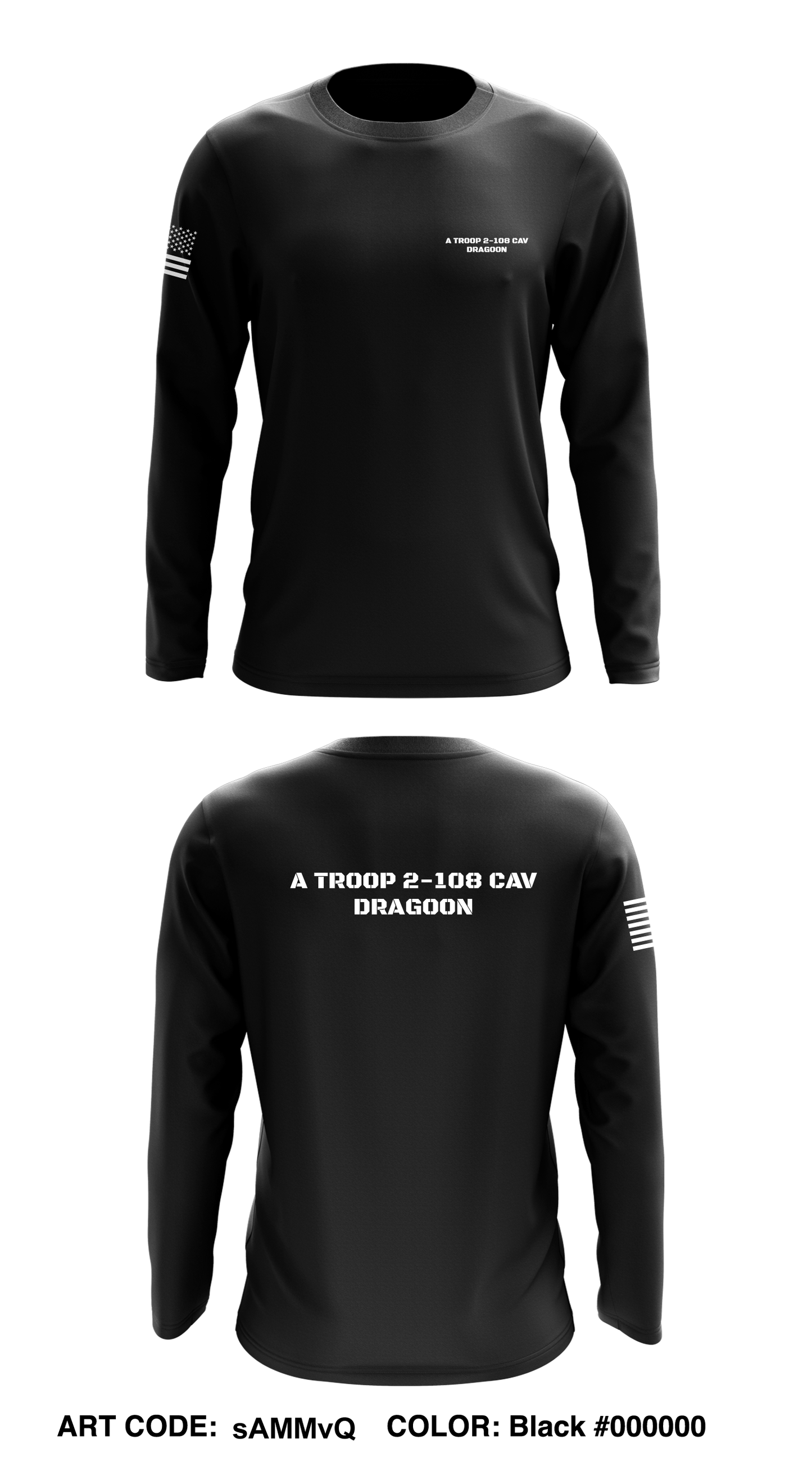 A Troop 2-108 CAV Core Men's LS Performance Tee