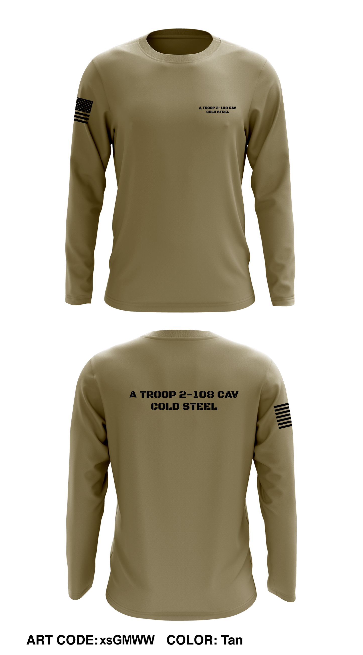A Troop 2-108 CAV Core Men's LS Performance Tee