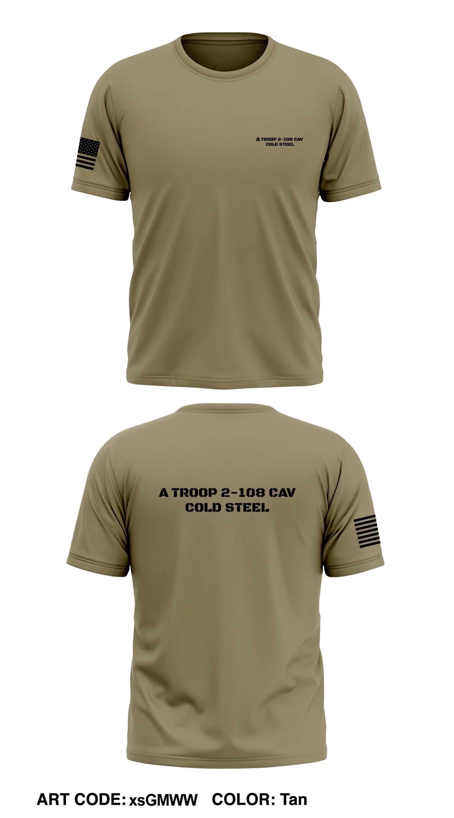 A Troop 2-108 CAV Core Men's SS Performance Tee
