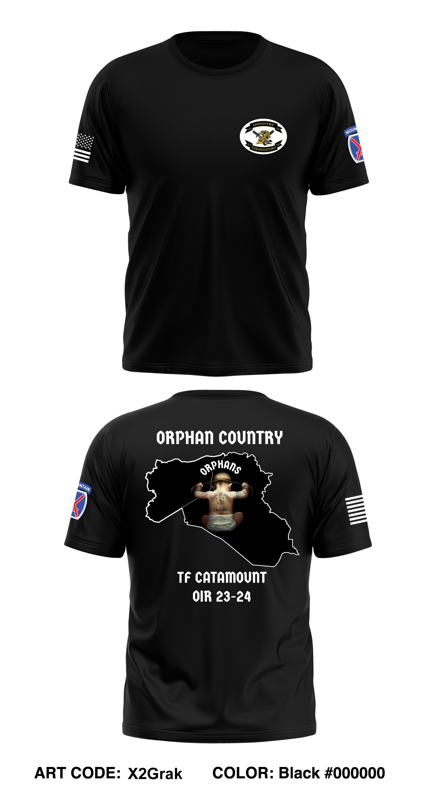 A Co 2-14 3rd Platoon Core Men's SS Performance Tee - X2Grak