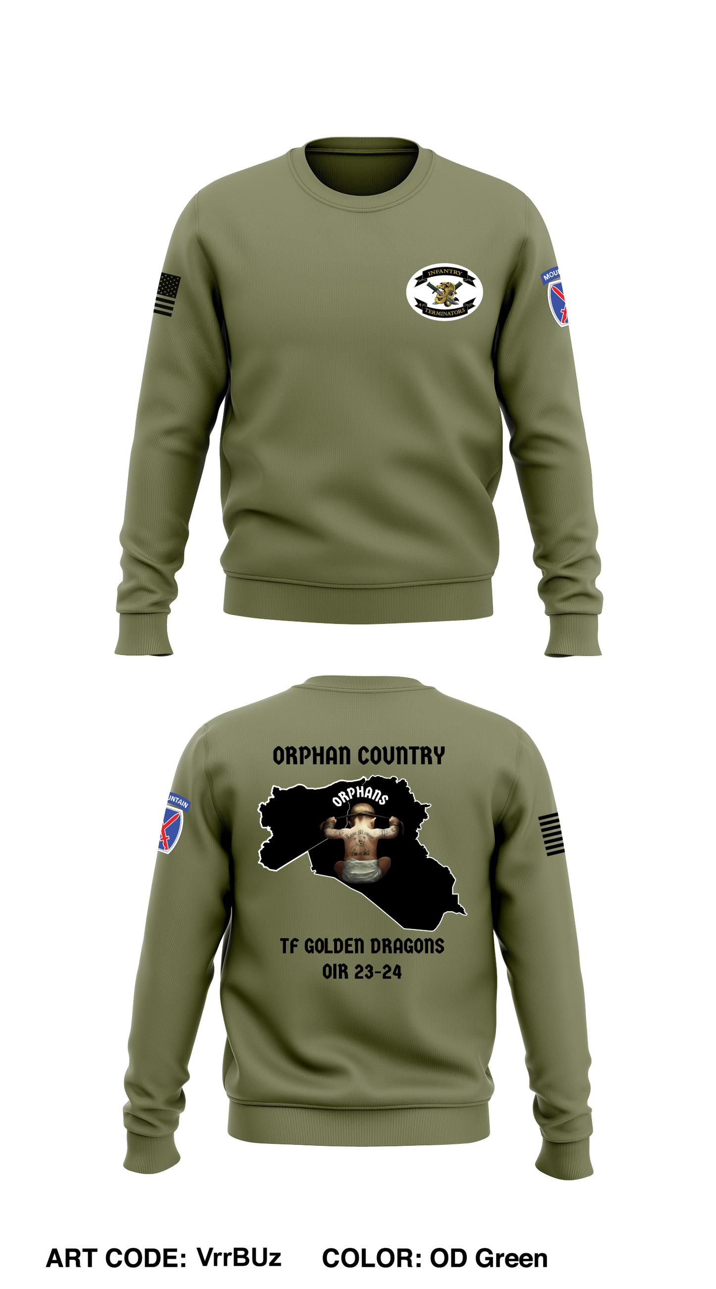 A co 2-14 3rd platoon Core Men's Crewneck Performance Sweatshirt - VrrBUz