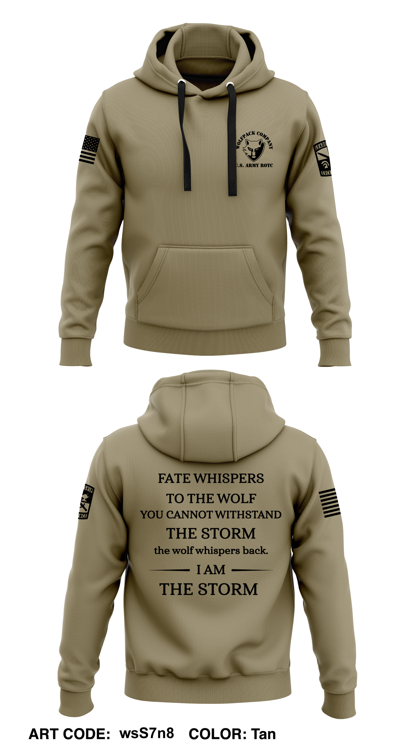 Arecibo Wolfpack ROTC, University of Puerto Rico Core Men's Hooded Performance Sweatshirt - wsS7n8