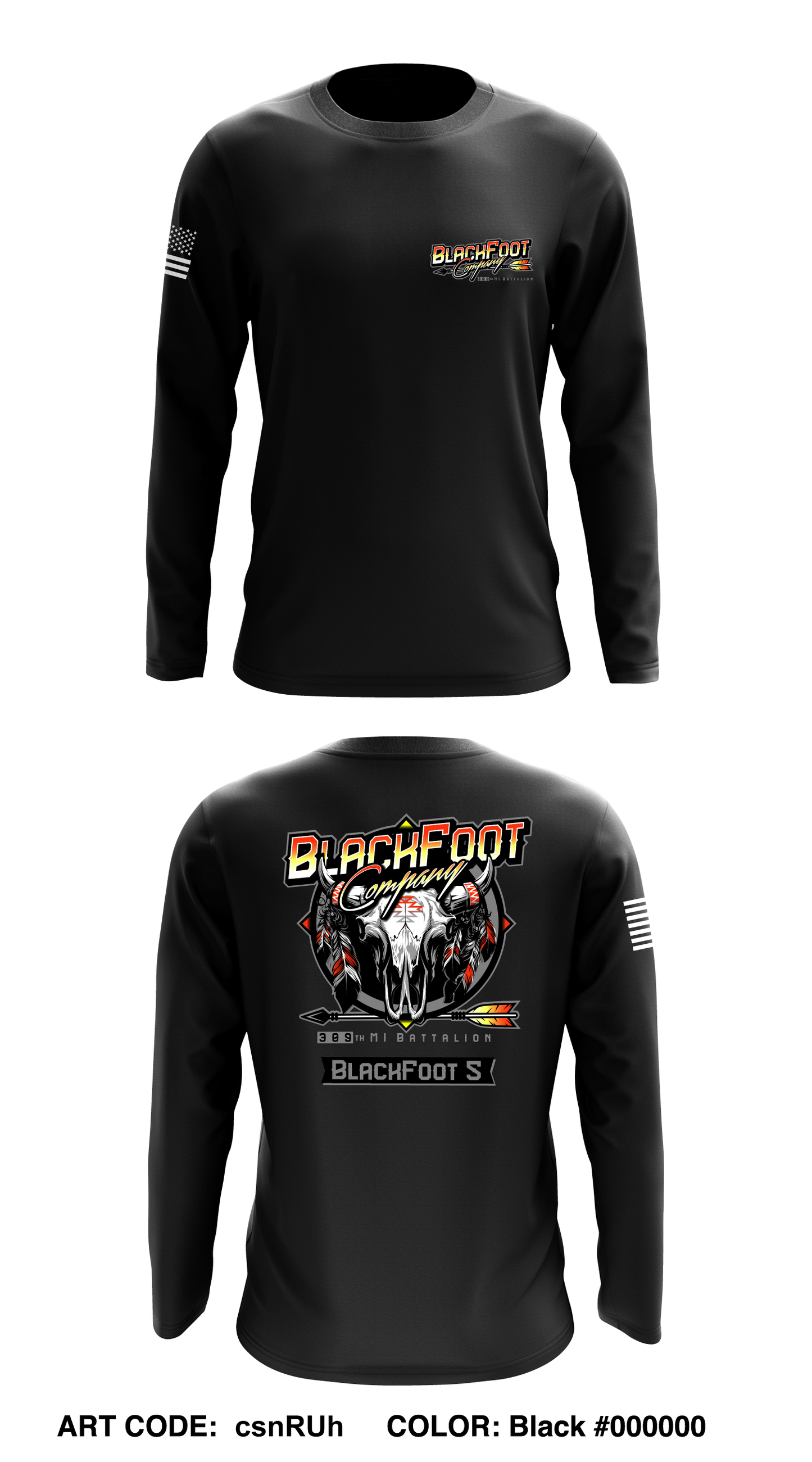 B Co 309th MI BN Core Men's LS Performance Tee - csnRUh
