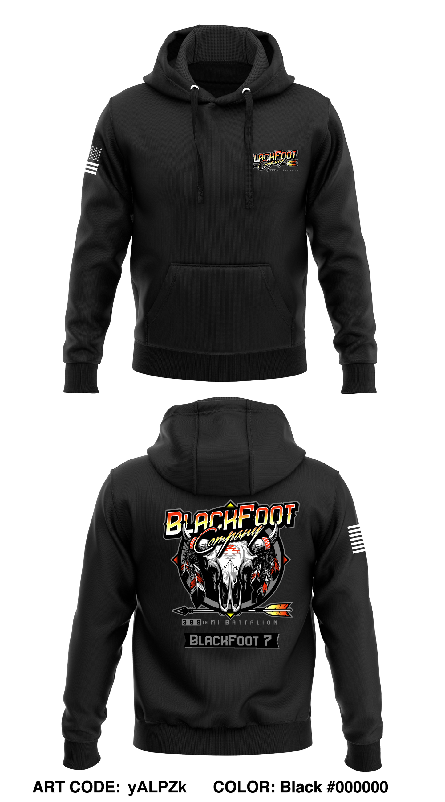B Co 39th MI BN Core Men's Hooded Performance Sweatshirt - yALPZk