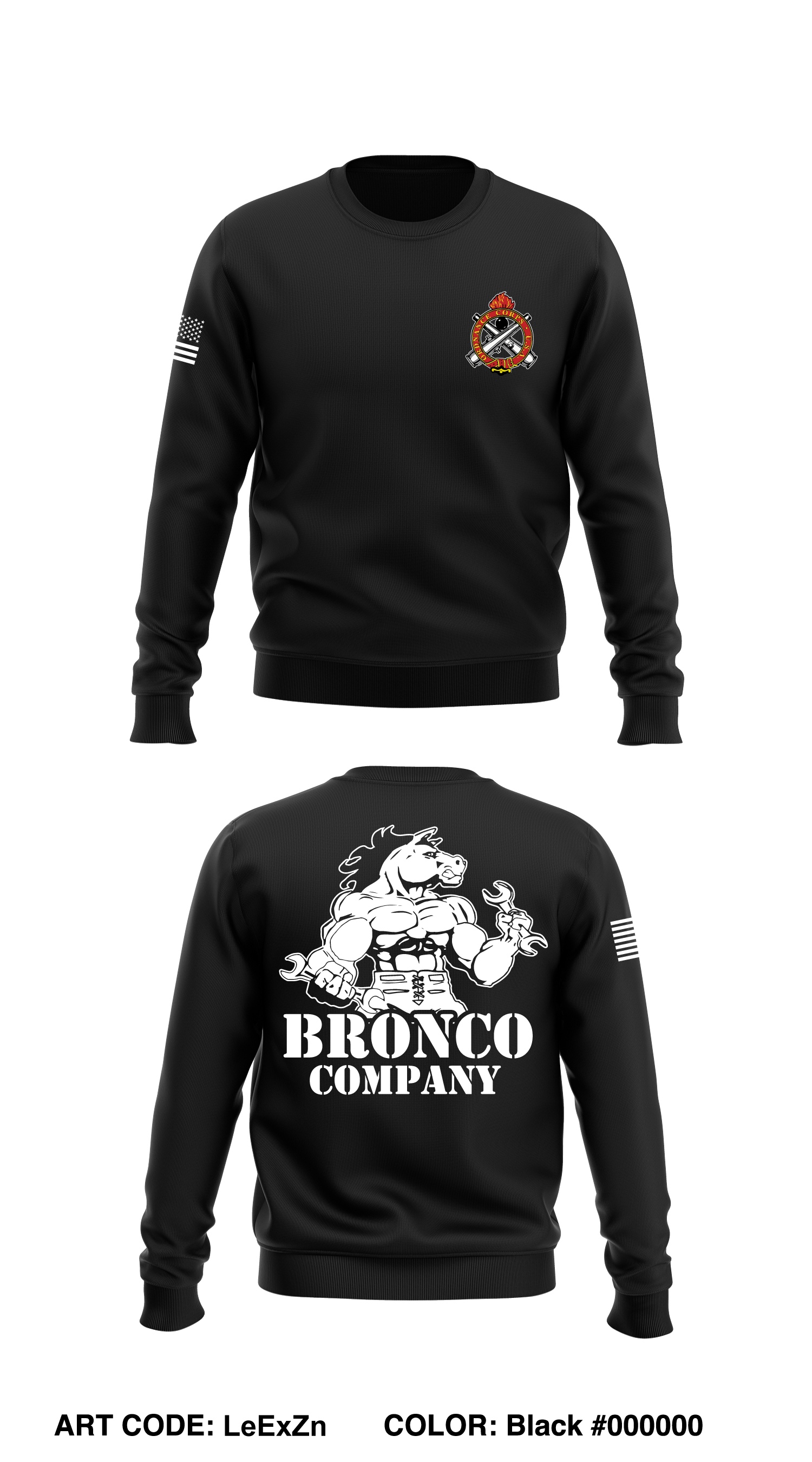 savicustoms Bronco Company, 237 BSB Core Men's Crewneck Performance Sweatshirt - LeExZn XL