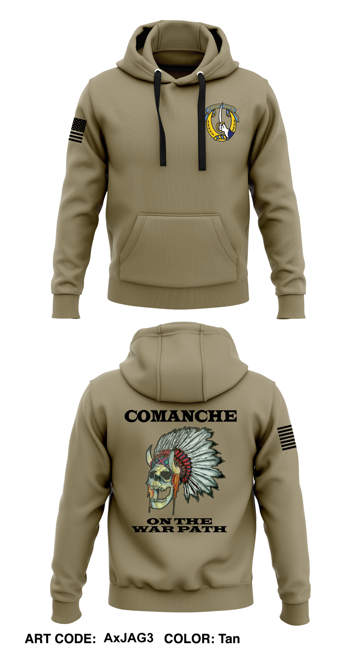 C-TRP, 1-7 CAV Core Men's Hooded Performance Sweatshirt - AxJAG3
