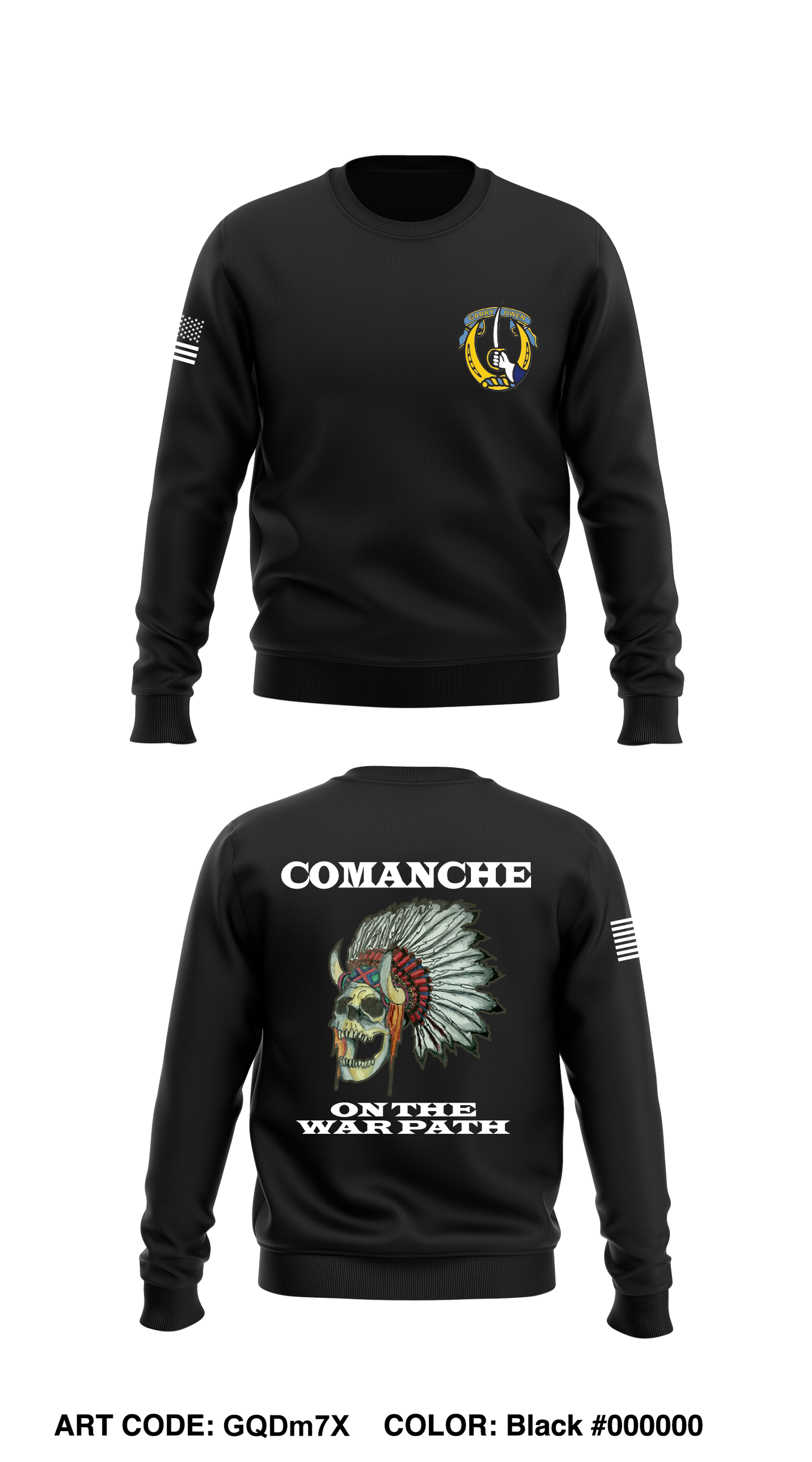 C-TRP, 1-7 CAV Core Men's Crewneck Performance Sweatshirt - GQDm7X