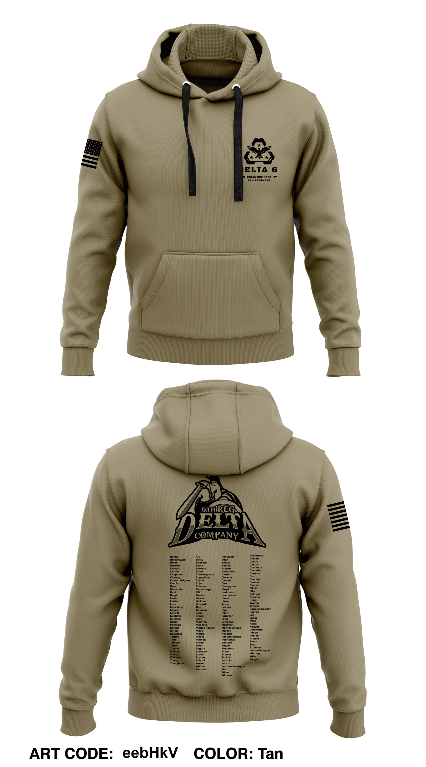 CST 23, 6th Reg, D Co Core Men's Hooded Performance Sweatshirt