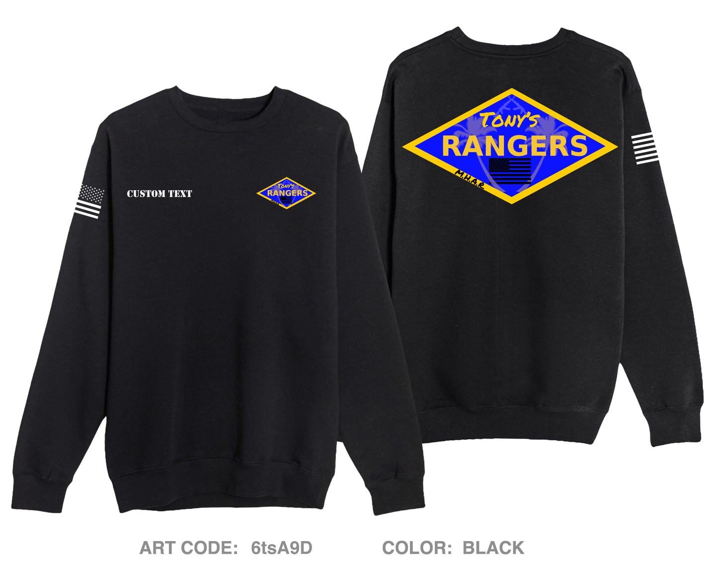 CUSTOM Tony’s Rangers Comfort Unisex Crewneck Sweatshirt - 6tsA9D