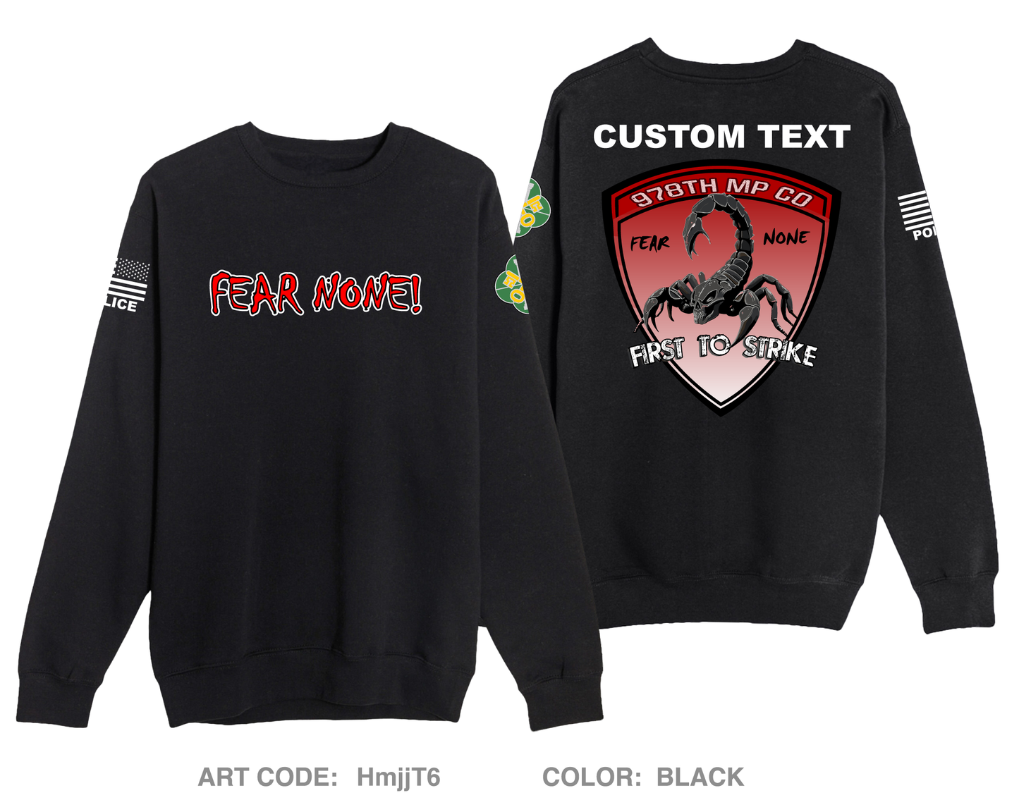 CUSTOM 978TH MP CO Fundraising Collection Comfort Unisex Crewneck Sweatshirt - HmjjT6