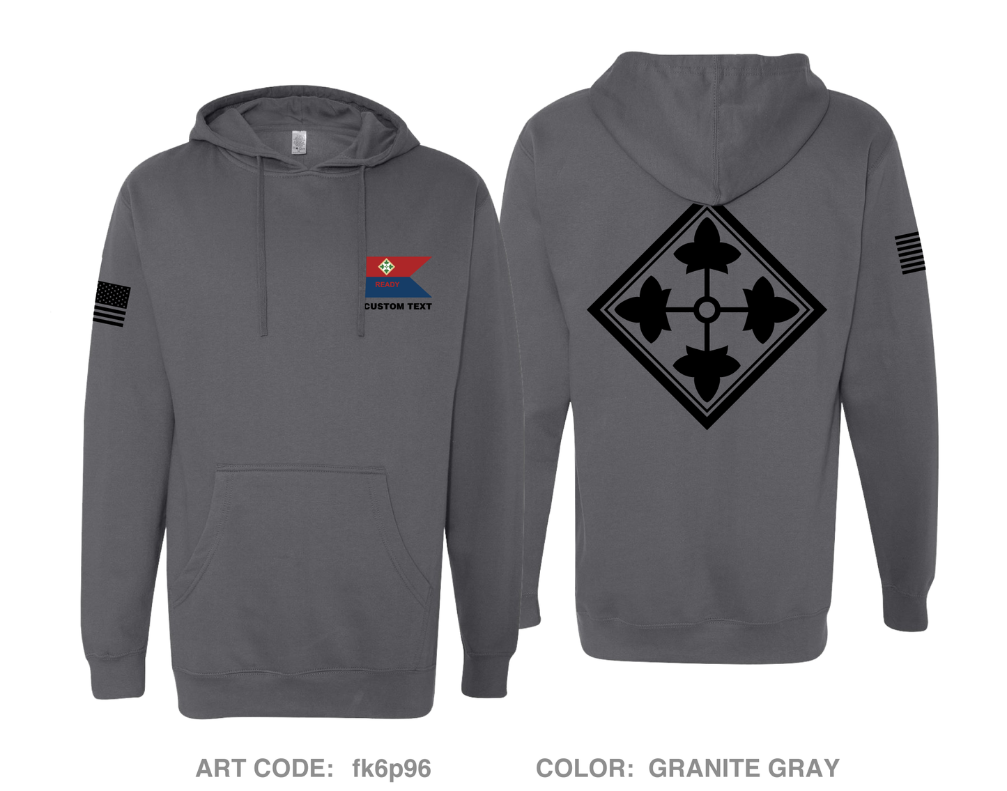 CUSTOM READY CO, HHBN, DIVARTY, 4ID Comfort Unisex Hooded Sweatshirt - fk6p96