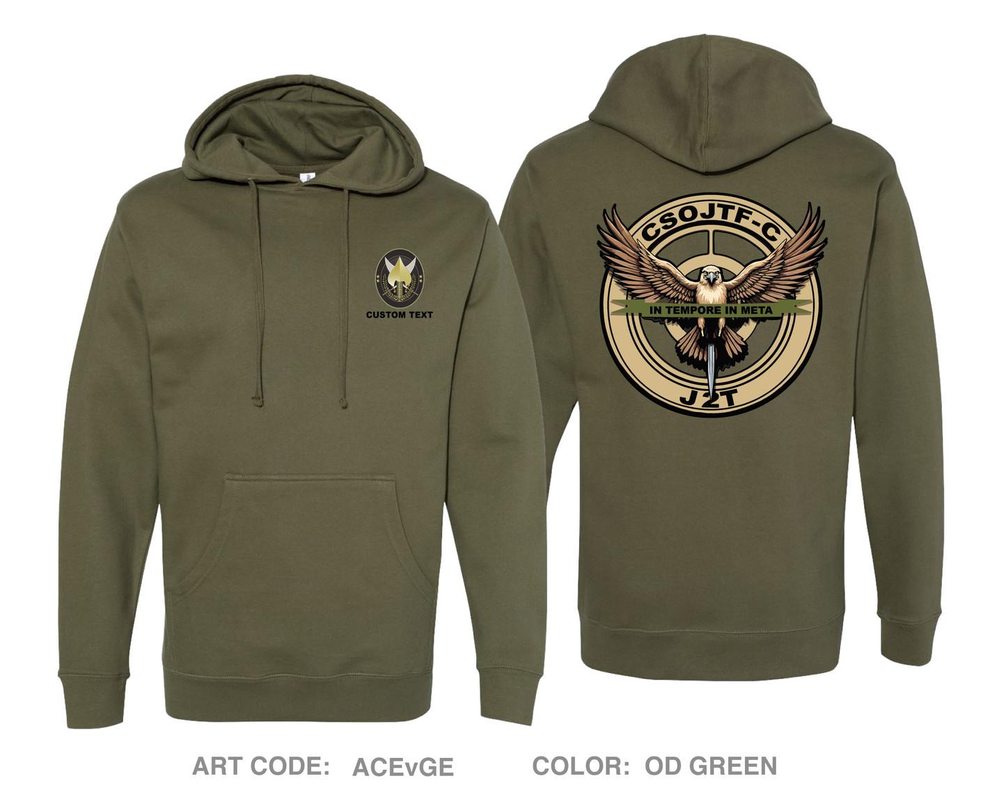 CUSTOM CSOJTF-C J2T Comfort Unisex Hooded Sweatshirt - ACEvGE