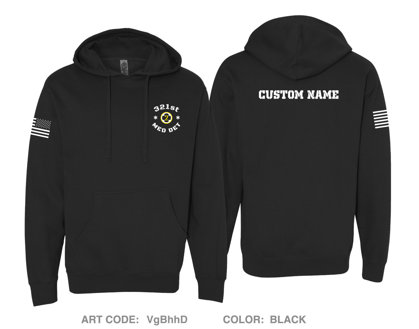 CUSTOM 321st Medical Detachment Comfort Unisex Hooded Sweatshirt - VgBhhD
