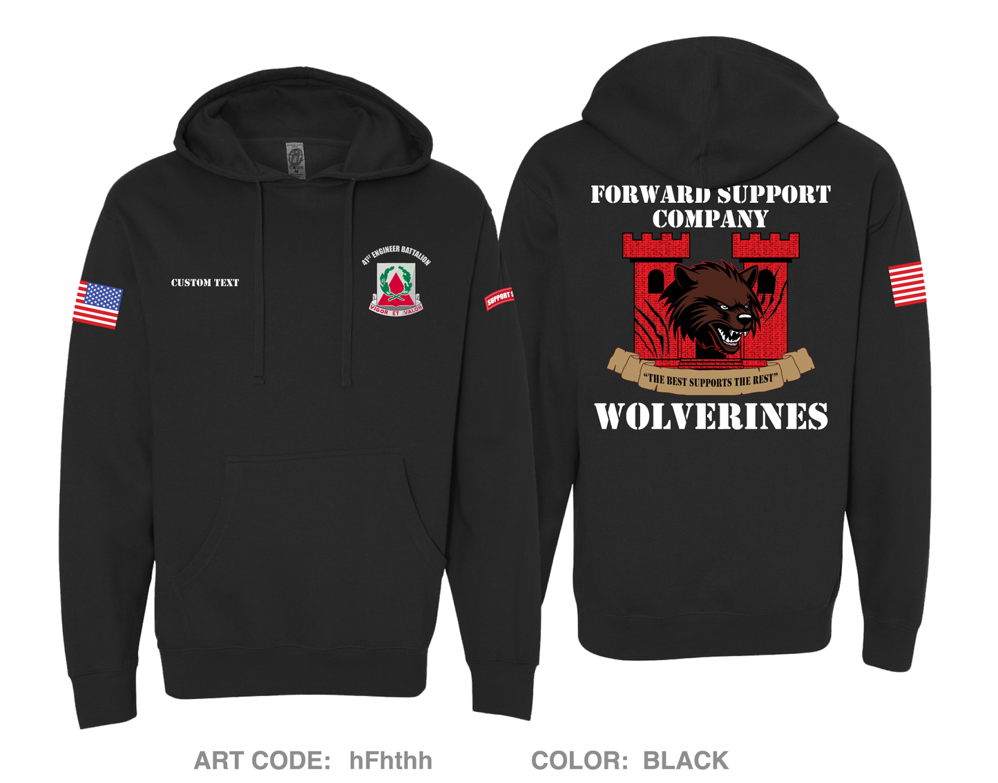 CUSTOM FSC, 41st engineers Comfort Unisex Hooded Sweatshirt - hFhthh