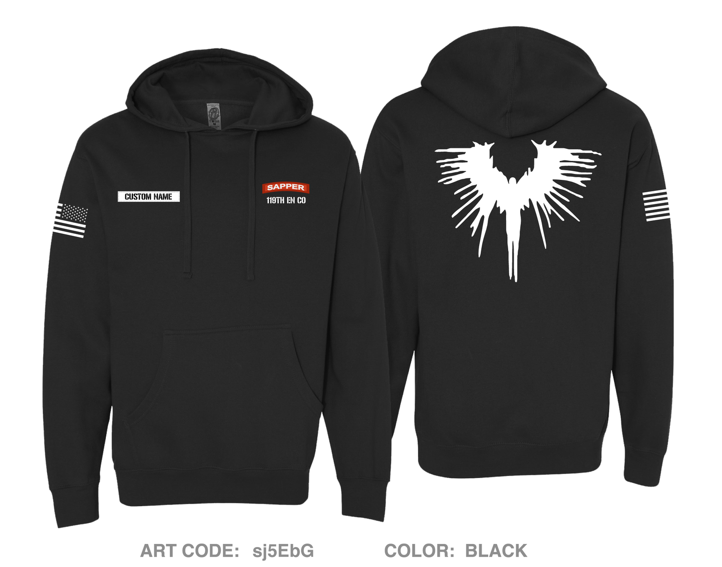 CUSTOM 119 Engineer Company (SAPPER) Fundraising Collection Comfort Unisex Hooded Sweatshirt - sj5EbG