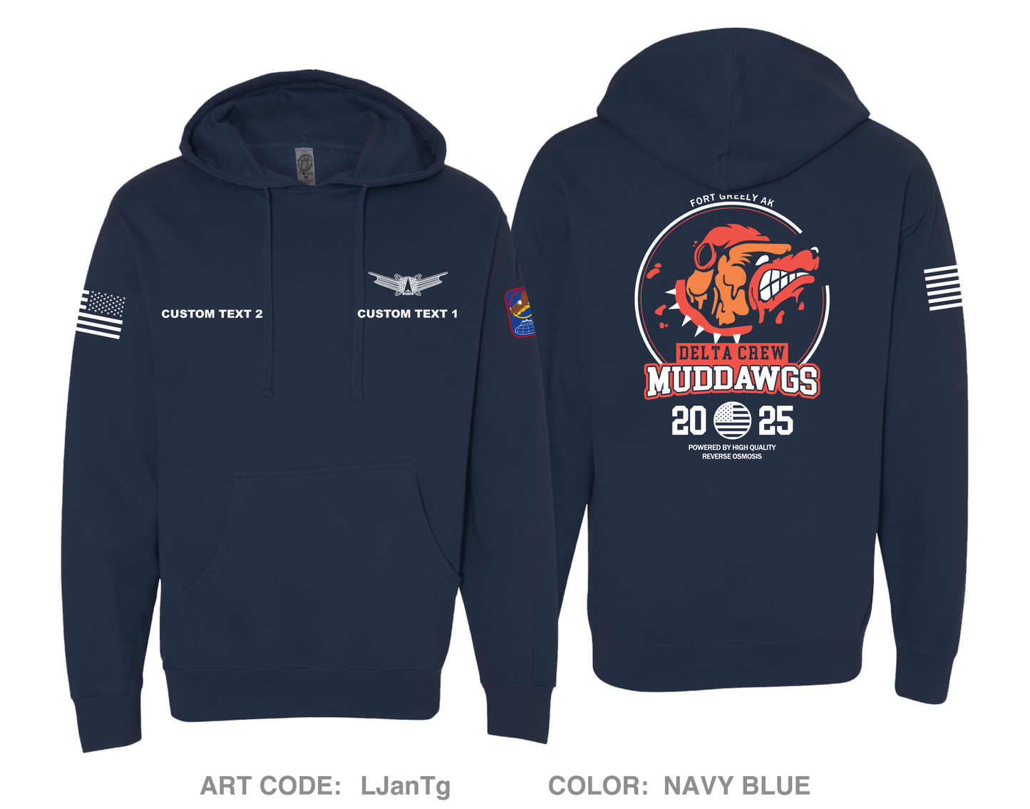 CUSTOM Delta Crew Comfort Unisex Hooded Sweatshirt - LJanTg