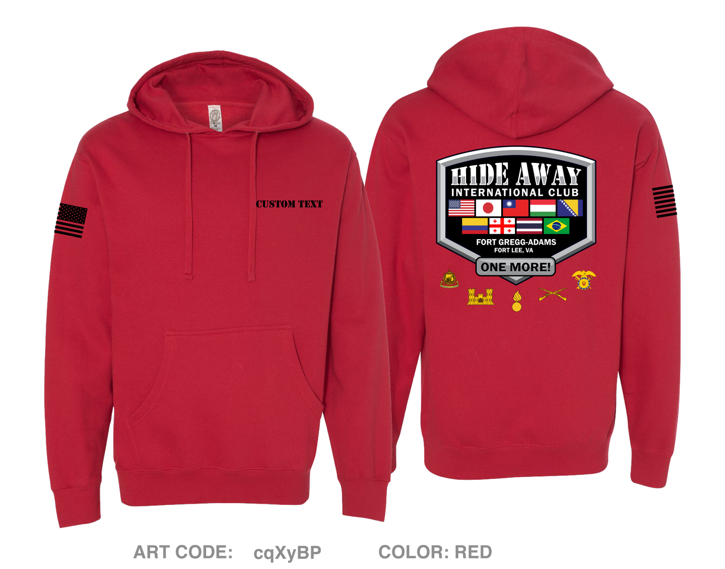CUSTOM Hideaway International Club Comfort Unisex Hooded Sweatshirt - cqXyBP