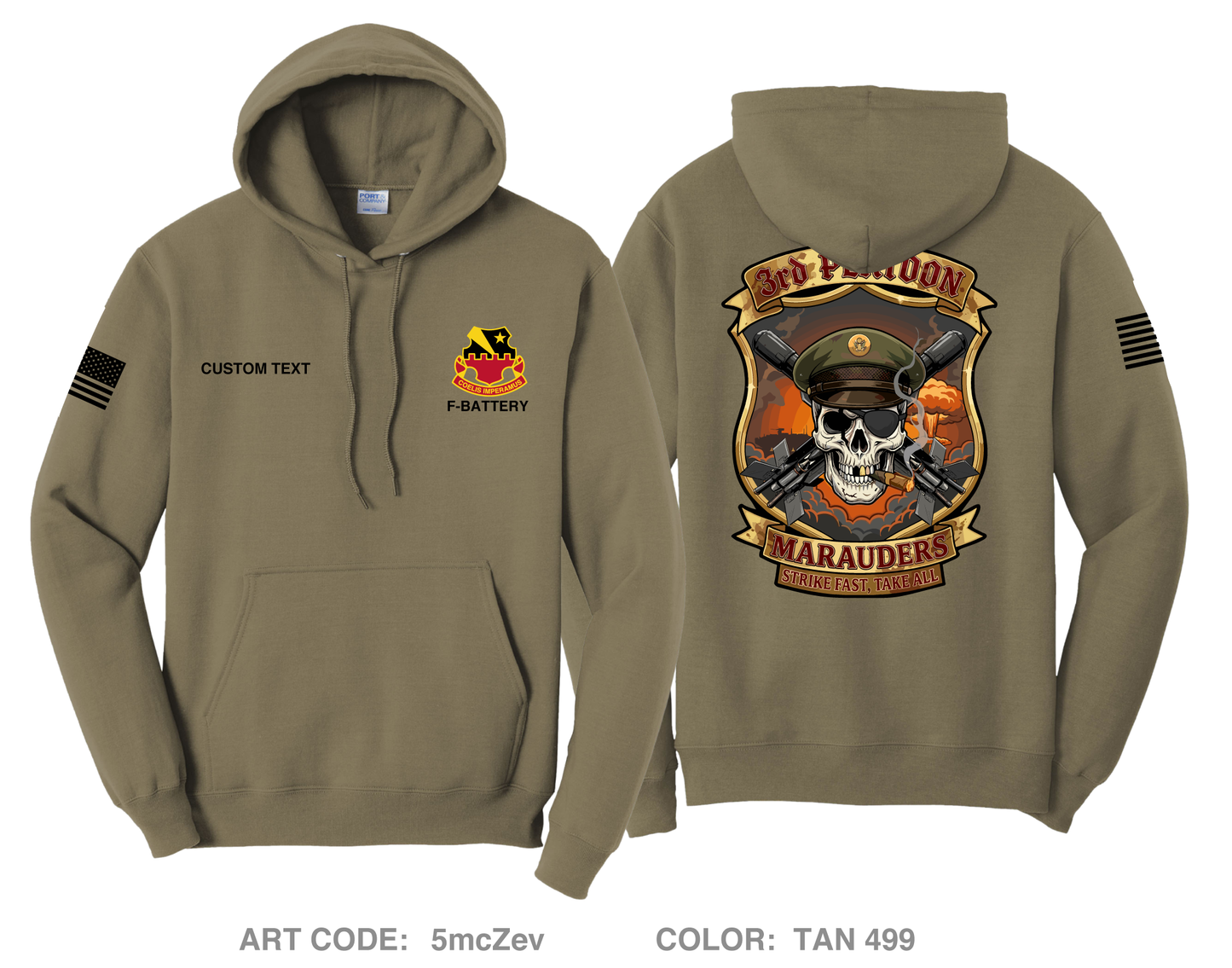 CUSTOM 3rd Platoon MARAUDERS Comfort Unisex Hooded Sweatshirt - 5mcZev