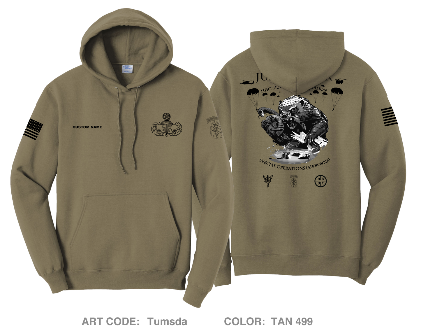 CUSTOM 112th SIG BN Comfort Unisex Hooded Sweatshirt -Tumsda