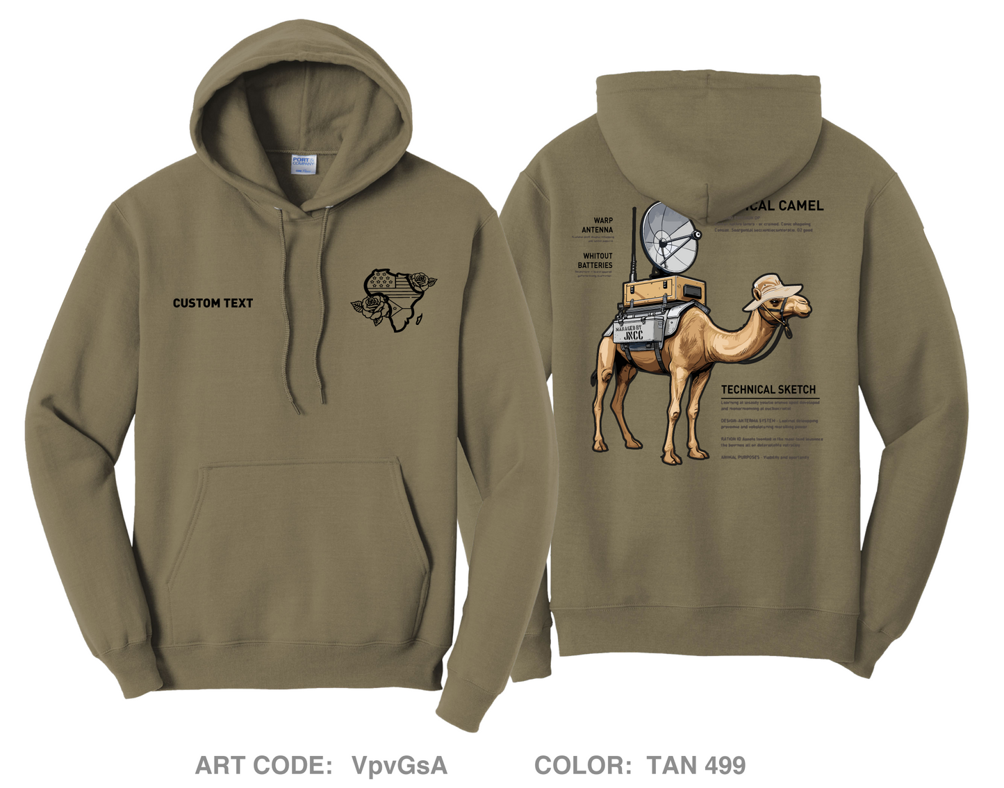 CUSTOM CJTF-HOA Comfort Unisex Hooded Sweatshirt - VpvGsA